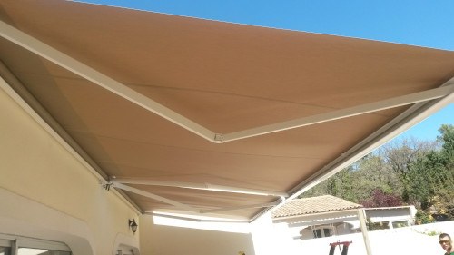 2 stores bannes de 3 m pour couvrir 6 m Stores 6 m sur une grande terrasse