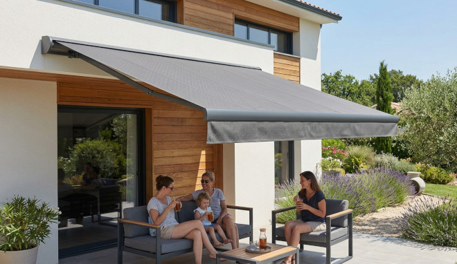Store coffre intégral express Store banne de terrasse