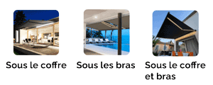 Options LED store banne Option leds du store banne Altea 4x3