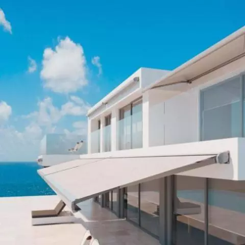 Brise-vue en toile pour balcon sur mesure 290g/m2 Ivoire