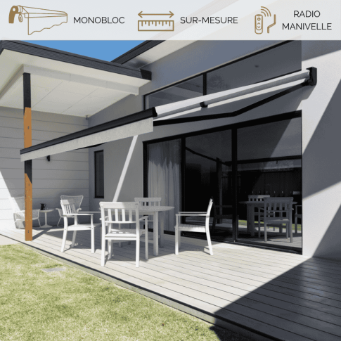 TRADITIONNEL - Store banne monobloc à monter soi-même