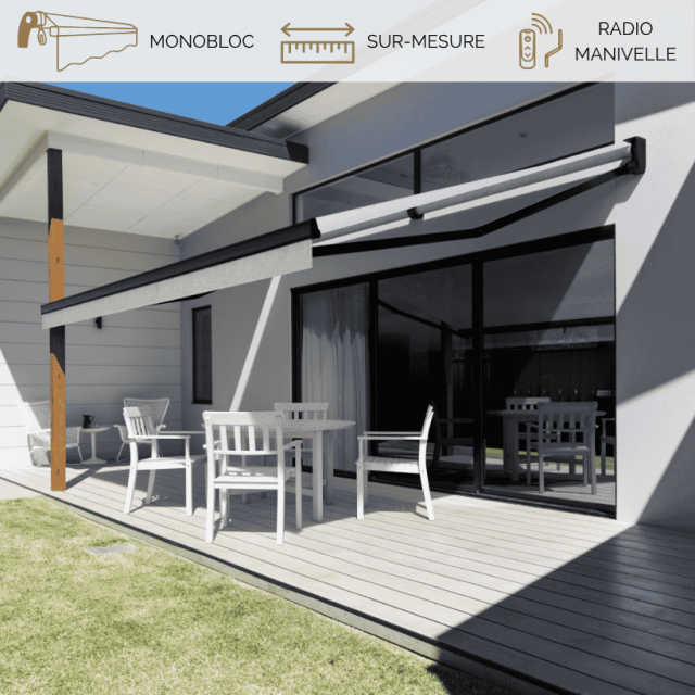 TRADITIONNEL - Store banne monobloc à monter soi-même
