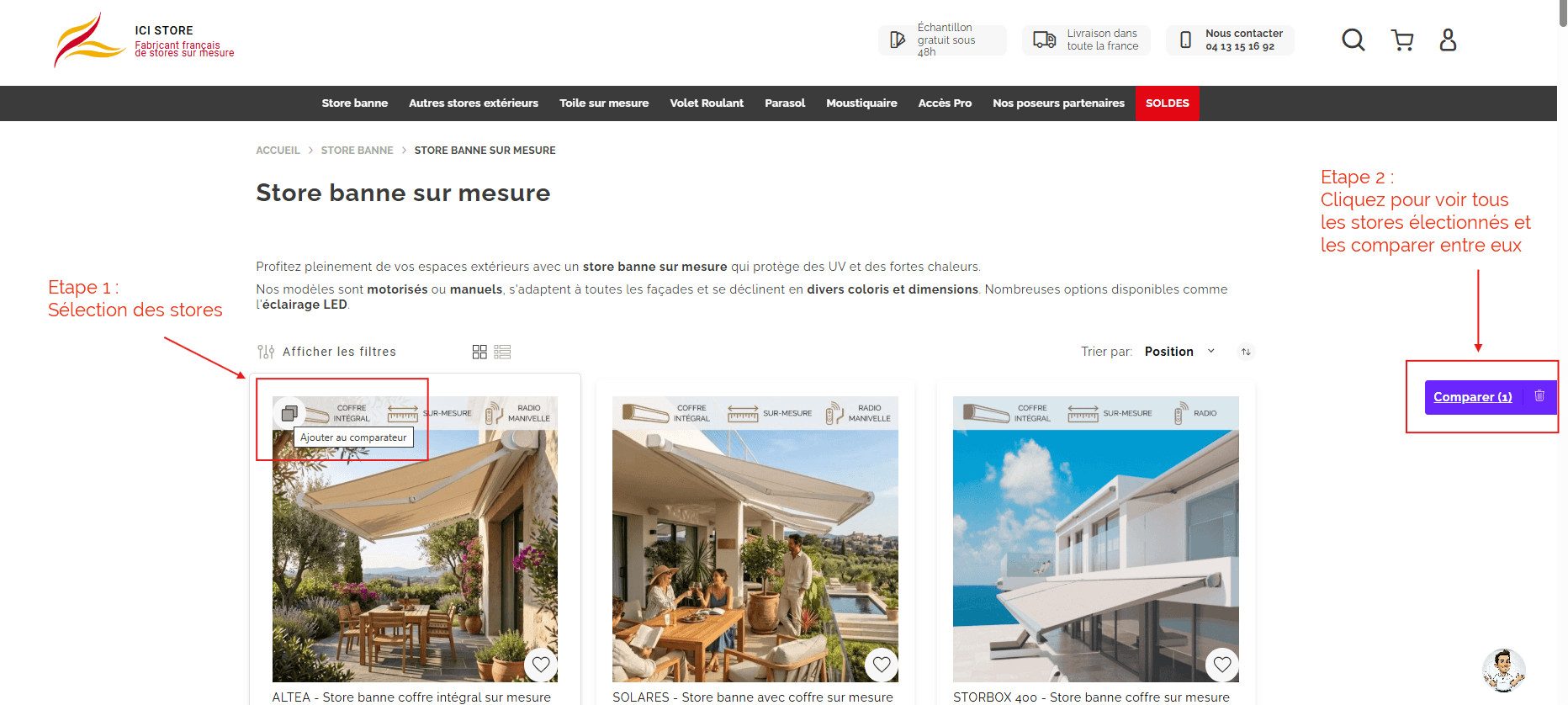 choix store banne